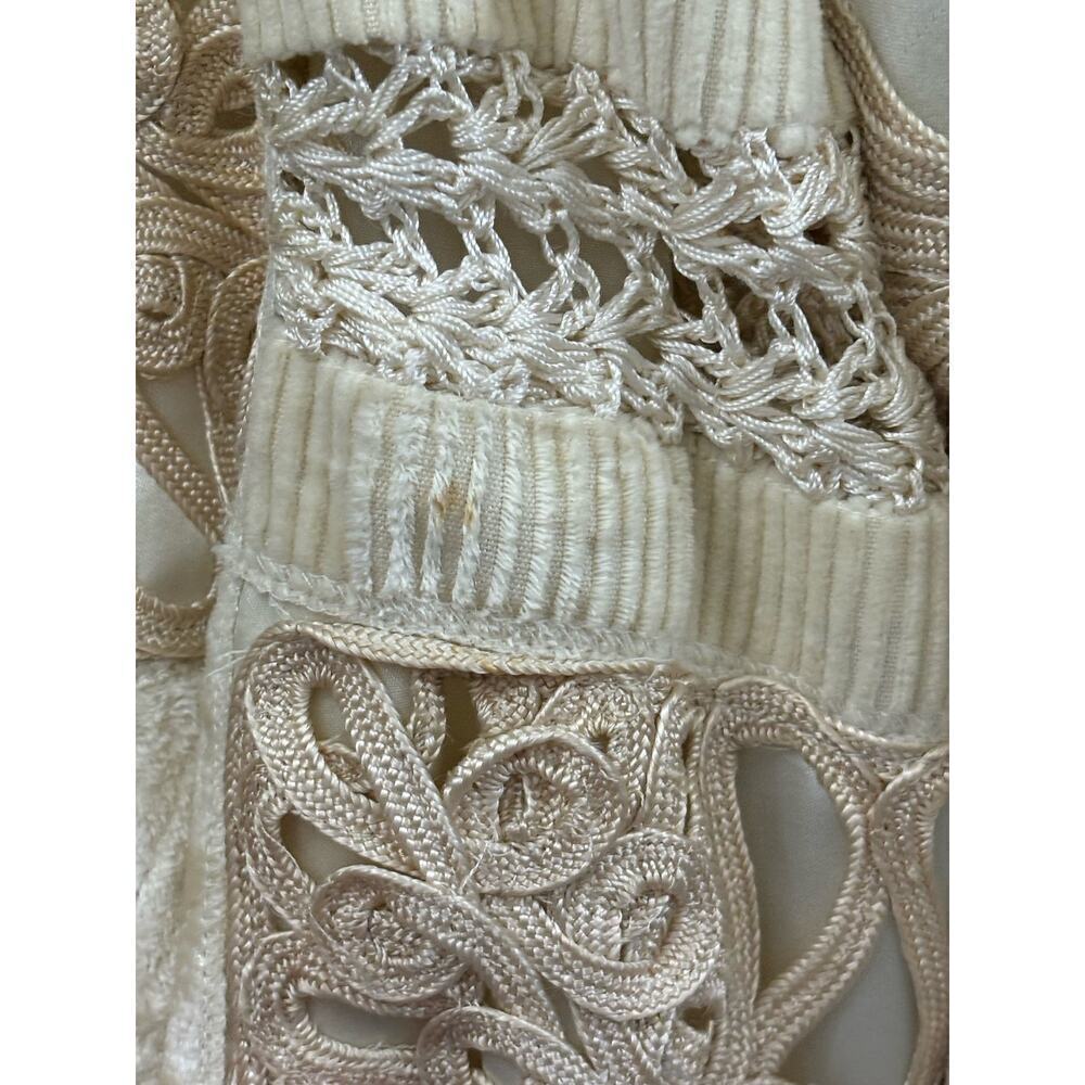Cream Multi Media Patchwork Jacket, Medium, Paste… - image 5
